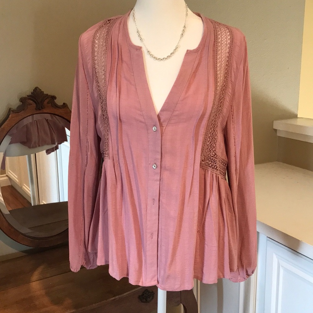 Love Tree Top Mauve Size Medium